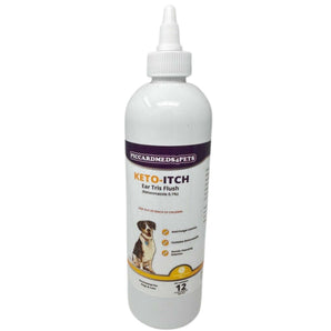 Piccardmeds4pets Keto-Itch Anti-Fungal Ear Flush + Playology Dri-Tech Rope Dog Toy Combo
