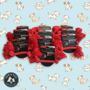 Playology Dri-Tech Rope Dog Toy Beef Scent, Medium Aggressive Chewers 10-Pack – Wholesale Bundle!
