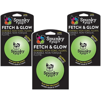 Spunky Pup Fetch & Glow Ball Dog Toy for Large Dogs Spunky