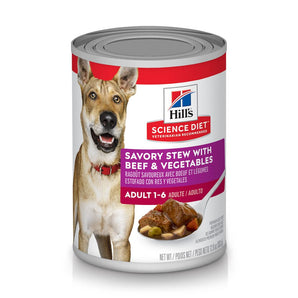 Science diet Chicken Adult Wet food Dog Savory Stew Beef & Vegetables (12.8oz)