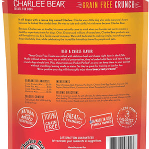 Charlee Bear Grain Free Crunch Beef & Cheese Dog Treats (8oz)