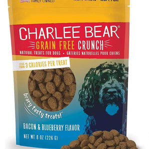 Charlee Bear Grain Free Crunch Bacon & Blueberry Dog Treats (8oz)