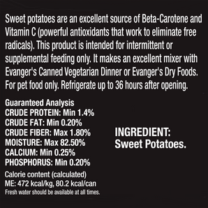 Evanger's Complements Grain Free All Life Stages Sweet Potato Wet Dog & Cat Can (12.5oz)
