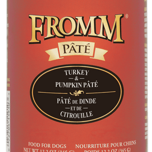 Fromm All Life Stages Grain-Free Turkey & Pumpkin Pate Wet Dog Can (12.2oz)