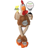 goDog Checkers Skinny Rooster Dog Toy w/Chew Guard Technology goDog