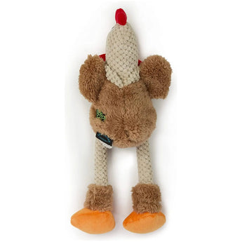 goDog Checkers Skinny Rooster Dog Toy w/Chew Guard Technology goDog