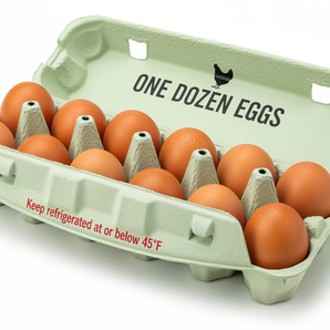 Little Giant Egg Cartons Solid Top 100% Recycled Paper Stackable Single Egg Carton