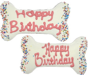 Preppy Puppy Happy Birthday Bone (5.5")
