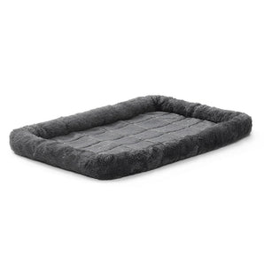 Dog Midwest Quiettime Sheepskin Pet Bed Gray 24x18