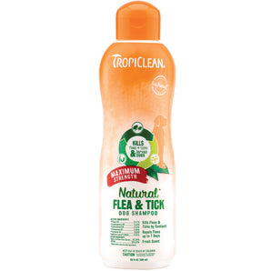 Dog Tropiclean Flea Tick Maximum Strength Shampoo (20oz)