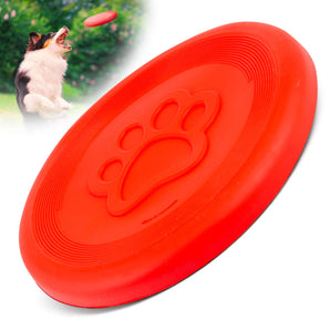Jeffers Red Paw Frisbee Natural Rubber Dog Toy for Fetching & Chewing