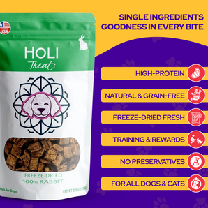Rabbit Dog Treats - Freeze-Dried - Single Ingredient