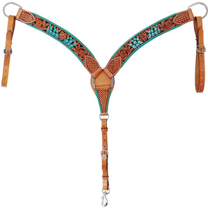 Rafter T Painted Cactus Breast Collar, Horse