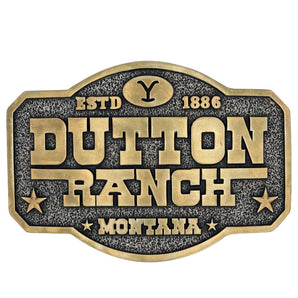 The Y Yellowstone Dutton Ranch Attitude Belt Buckle
