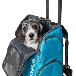 Touchdog ® 'Wuffle Duffle' 2-in-1 Wheeled Backpack Sporty Pet Carrier
