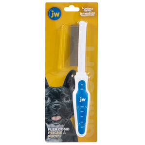 Jw Grip Soft Flea Pet Comb, Grey/yellow Plastic Grip Handle Easy to Use
