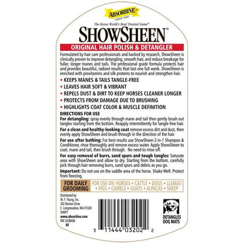 Absorbine Horse ShowSheen Hair Polish & Detangler Refill 32 oz. Absorbine