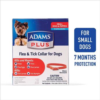 Adams Plus Flea & Tick Collar for Small Dogs & Puppies Adams