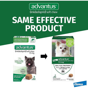 Advantus Flea Soft Chews for Small Dogs 4-22 lbs. 30 Count Bayer