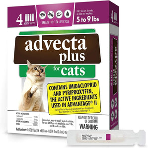 Advecta Plus Flea and Tick Treatment for Small Cats 4 Count Advecta