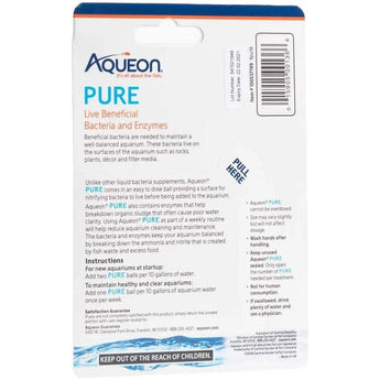 Aqueon Pure Live Beneficial Bacteria and Enzymes 10 Gallon, 4-Count Aqueon