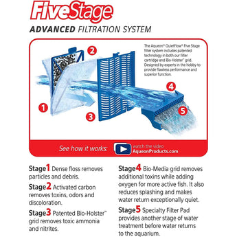 Aqueon Replacement Filter Cartridges Medium, 6-Pack Aqueon