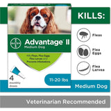 Bayer Advantage II Flea Treatment Small Dogs 11-20 lbs. 4PCK Bayer