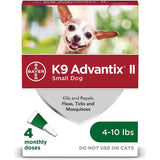 Bayer K9 Advantix II Flea Treatment for Small Dogs 4 Month Supply Bayer