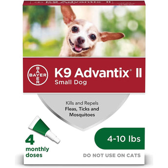 Bayer K9 Advantix II Flea Treatment for Small Dogs 4 Month Supply Bayer