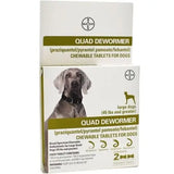 Bayer Quad Dewormer Chewable Tablets for S M L Dogs Bayer