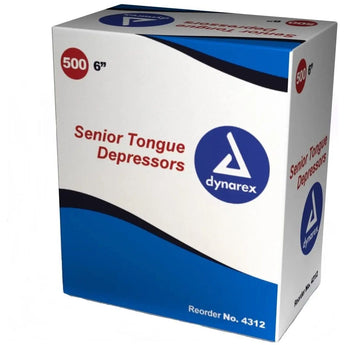 Dynarex Tongue Depressor Non Sterile Large Senior Size 6" 500/PK Dynarex