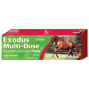 Exodus Multidose Equine Wormer Pyrantel Pamoate Paste 47.2g Bimeda