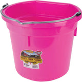 Little Giant Plastic Flat Back Feed Bucket w/Metal Handle 20QT Little Giant