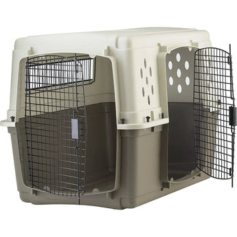 Pet Lodge Double Door Plastic Portable Dog Crate, Large Size Pet Lodge