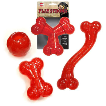 Play Strong "S" Bone Dog For Aggressive Chewers Toys 12-Inch Ethical Pets