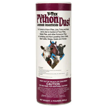 Python Dust For Cattle Python Dust Livestock Insecticide 2lb Shaker Can - Piccard Pet Supplies ...