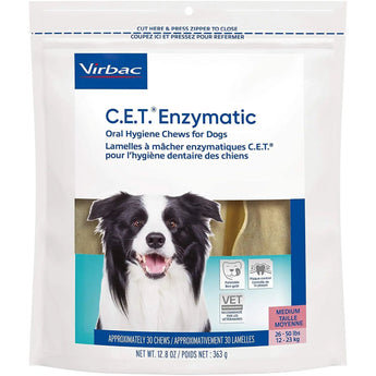 Virbac CET Enzymatic Oral Hygiene Chews for MD Dog 26-50lbs. 30CT Virbac