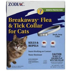 Zodiac Cat Breakaway Flea & Tick Collar 7 Months Protection Zodiac