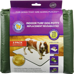 PoochPads Indoor Turf Replacement Pad Dog Potty Med 8" x 28" 3pck PoochPad Products