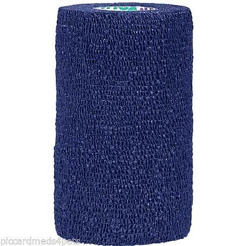 Wrap-It-Up 4" Self Cohesive Flexible Bandages Pets Animals & Humans 18CT, Blue Piccardmeds4pets.com