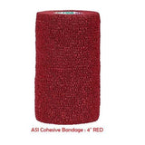 Wrap-It-Up 4" Self Cohesive Flexible Bandages Pets Animals & Humans 18CT, Red Piccardmeds4pets.com